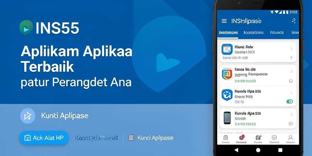 Tampilan antarmuka aplikasi Kunci Aplikasi INS55 yang ramah pengguna.