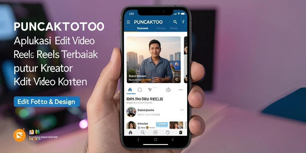 Antarmuka PUNCAKTOTO yang memudahkan pengeditan video Reels.
