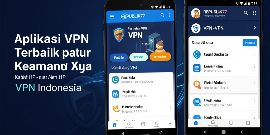 Tampilan antarmuka aplikasi REPUBLIK77 yang sederhana dan fungsional.