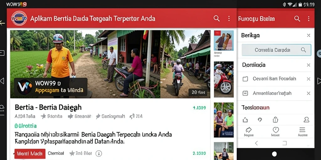 Tampilan antarmuka WOW99 yang menarik dan mudah digunakan.